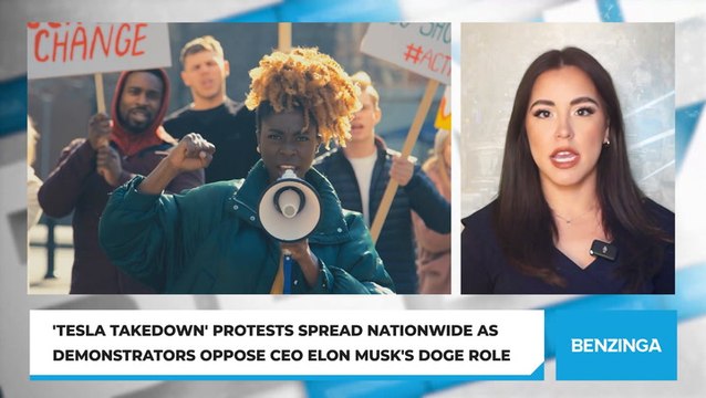 'Tesla Takedown' Protests Spread Nationwide As Demonstrators Oppose CEO Elon Musk's DOGE Role