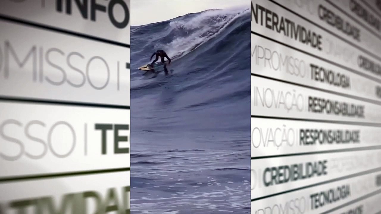 b'Baada de Guanabara vira Havaad e surfistas pegam as maiores ondas do Brasil  '