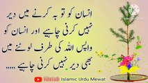 Tauba Karne Me Der Na Karo! Islamic Quotes In Urdu🔥! Best Urdu Quotes💥! ISLAMIC URDU MEWAT