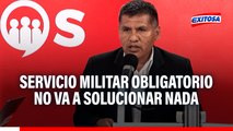Jaime Quito responde al Ejecutivo: El servicio militar obligatorio no va a solucionar nada