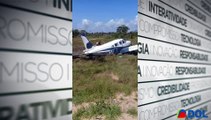 b'Avio de pequeno porte faz pouso fora7ado em Curralinho'