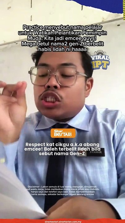 Cikgu a.k.a abang emcee sebut nama pelajar Gen Z