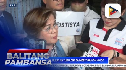 Dating Sen. De Lima, bukas na tumulong sa imbestigasyon ng ICC