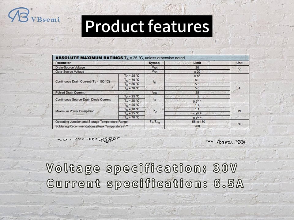 P3203CMG-VB is a SOT23 package N-Channel field effect MOS tube
