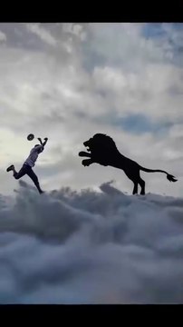 Crazy photography ideas #trending #lion #man #fight #creative #photography #shooting