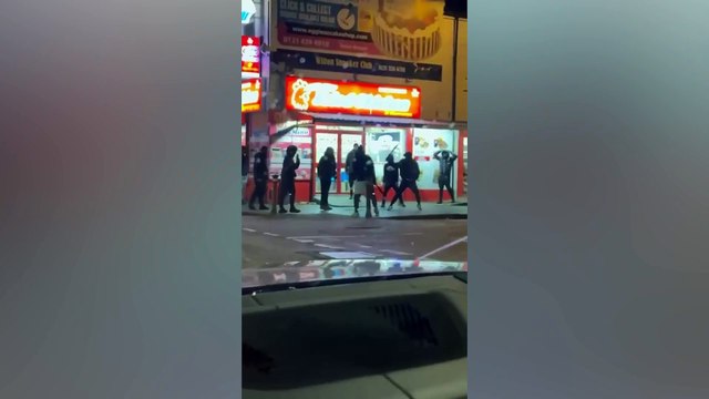 Shocking footage shows machete fight erupting near Shocking footage shows machete fight erupting near Villa Park