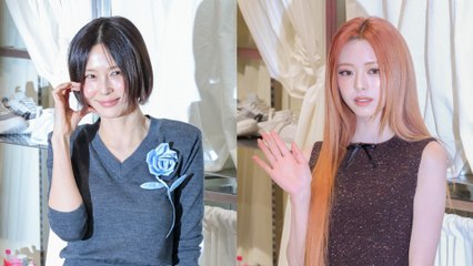 슈콤마보니의 새 캡슐 라인 론칭! 김나영과 유나의 포토월 현장 🎉