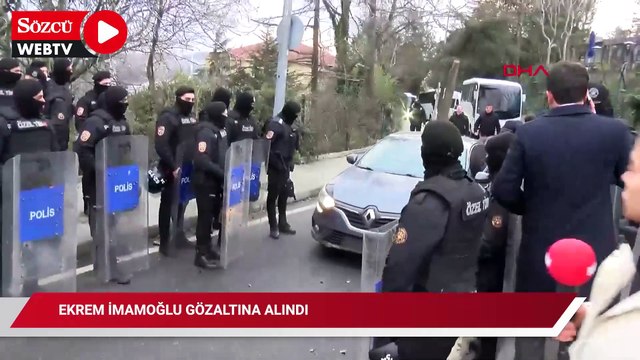 Ekrem İmamoğlu gözaltına alındı! Yoğun güvenlik önemleri altında böyle götürüldü