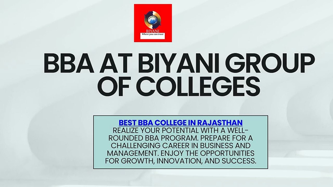 Strategic Start: BBA, Biyani Style.