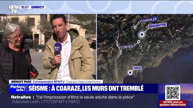 On est un petit peu habitués aux secousses sismiques mais celle-là était quand même assez importante : la maire de Coaraze réagit au séisme qui a fait trembler toute la Côte d'Azur le 18 mars