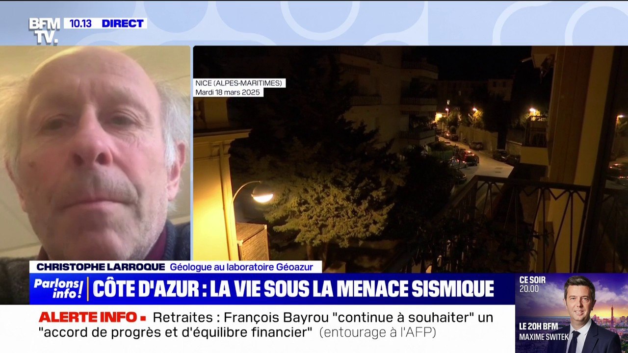 Tremblement de terre sur la Côte d'Azur: "La possibilité d'un séisme plus fort existe", explique Christophe Larroque (géologue)