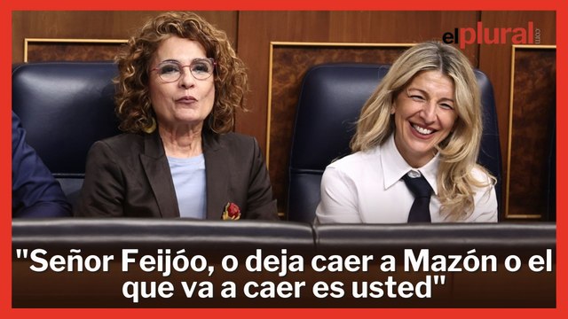 Yolanda Díaz avisa a Feijóo: O deja caer a Mazón o el que va a caer es usted
