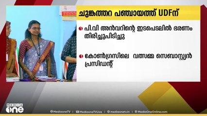 പി.വി അൻവറിന്റെ ഇടപെടലിൽ മലപ്പുറം ചുങ്കത്തറ ഗ്രാമപഞ്ചായത്ത് ഭരണം UDF തിരിച്ചുപിടിച്ചു