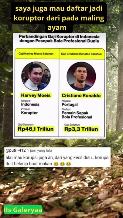 hidup susah mending jadi koruptor saja nanti buat beli penjara hidup enak di dalam