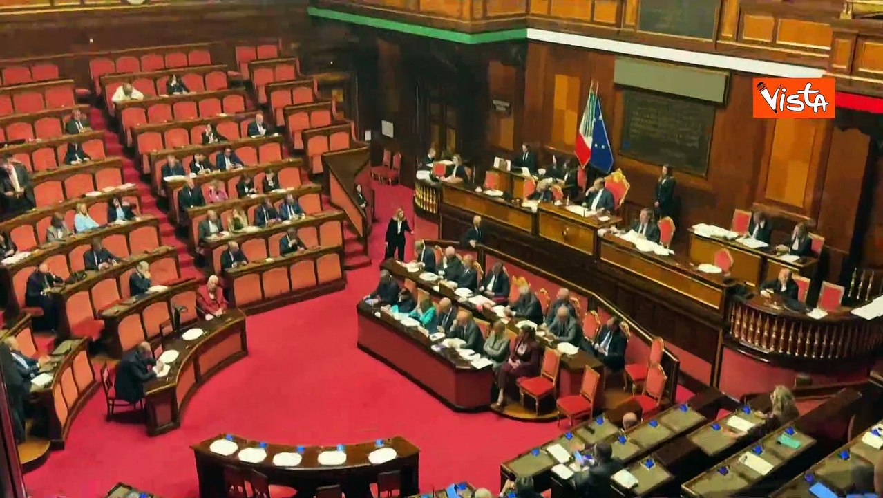 Meloni rientra in Aula al Senato per la discussione sul Consiglio Ue