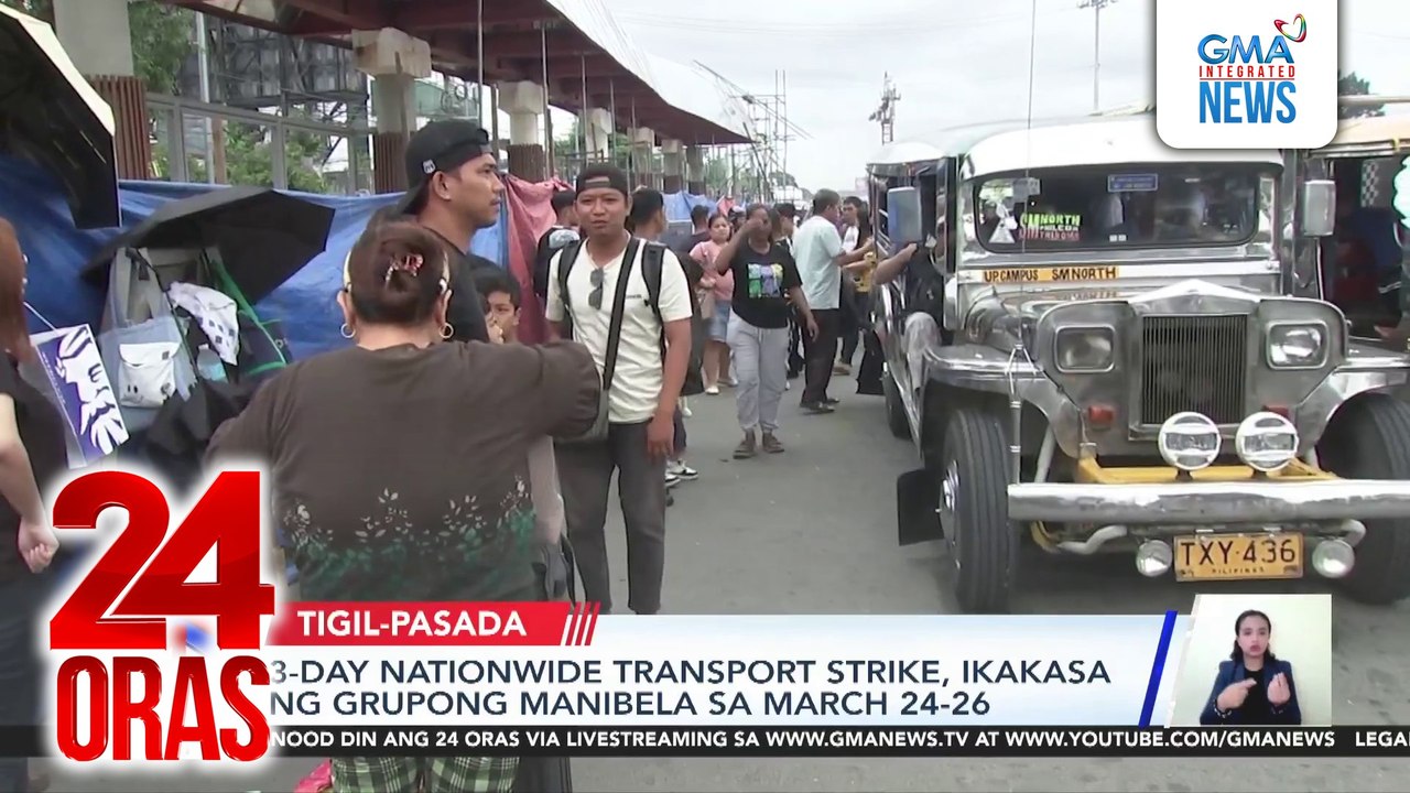 3-day nationwide transport strike, ikakasa ng grupong MANIBELA sa March 24-26 | 24 Oras