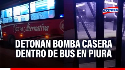 Terror en Piura: Falso pasajero detona bomba casera dentro de bus de transporte público