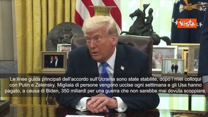 Trump: "Tracciate linee guida per la pace in Ucraina"
