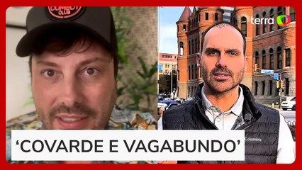 Danilo Gentili xinga Eduardo Bolsonaro por decisão de morar nos EUA