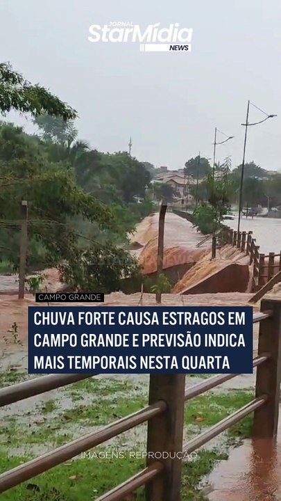 Chuva forte causa estragos em CG