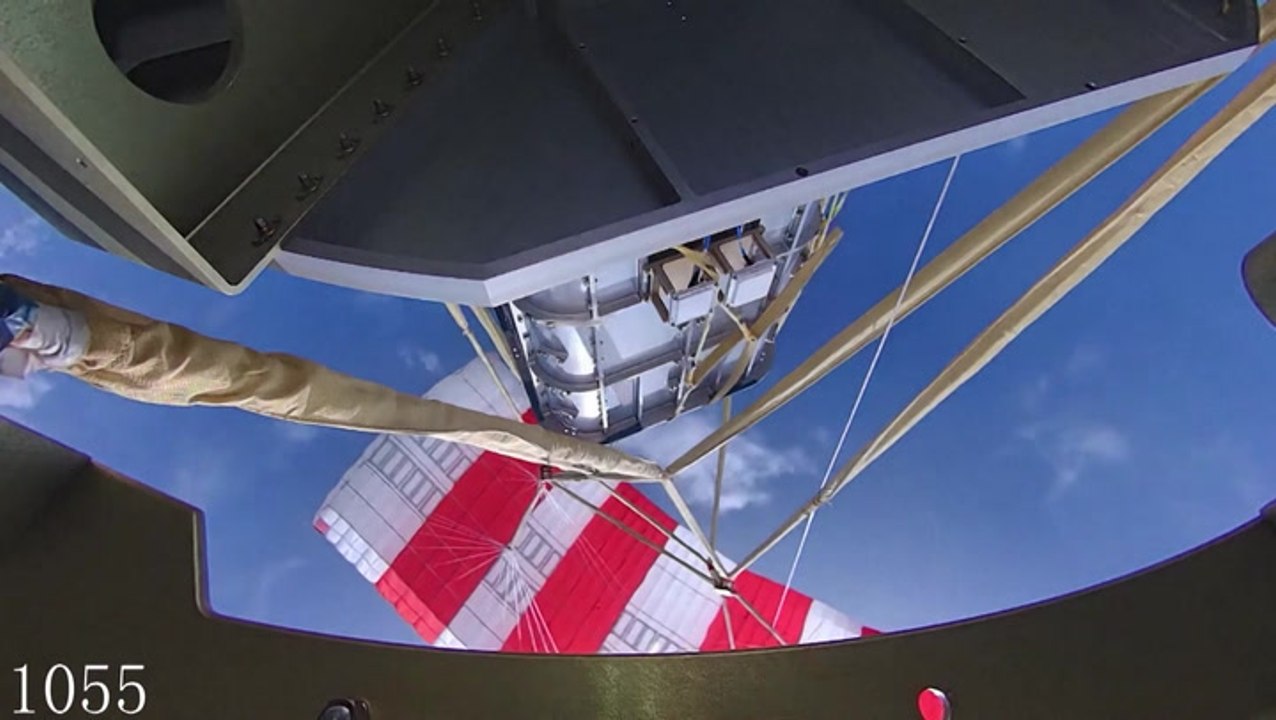 Footage Of Chinese Rocket Booster Parachute Sys...