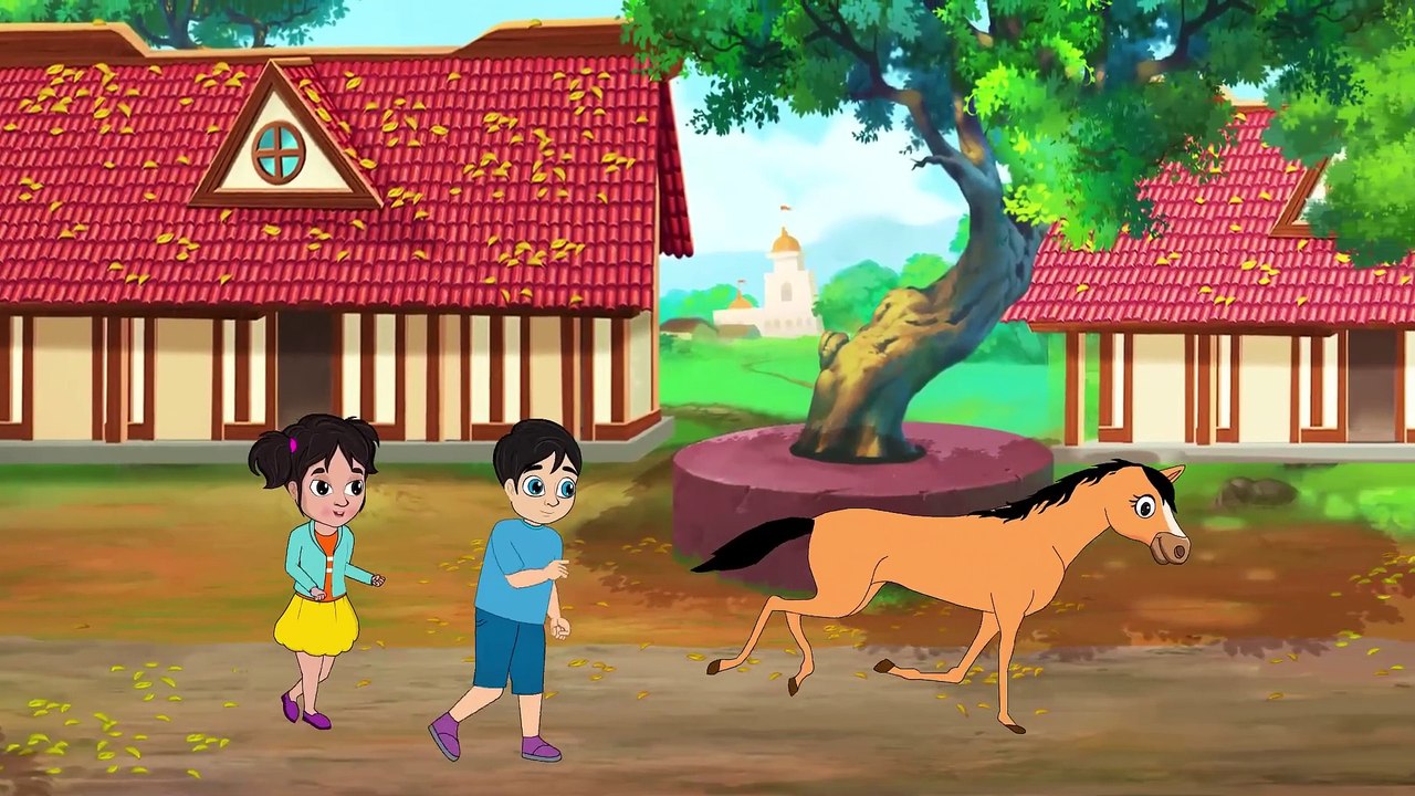 Lakdi ki kathi   लकड़ी की काठी   Popular Hindi Children Songs   Animated Songs by Happy Rhymes