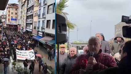 Rize'de sloganlar eşliğinde İmamoğlu’na destek yürüyüşü: Susma, sustukça sıra sana gelecek!