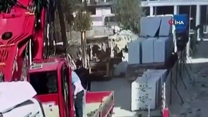 Gaziantep'teki feci olay kamerada! İşçi olay yerinde vefat etti