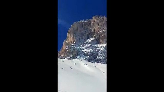 Valanga dal Sassolungo sfiora le piste: paura ma nessun ferito