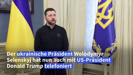 Selenskyj telefoniert ebenfalls mit Trump