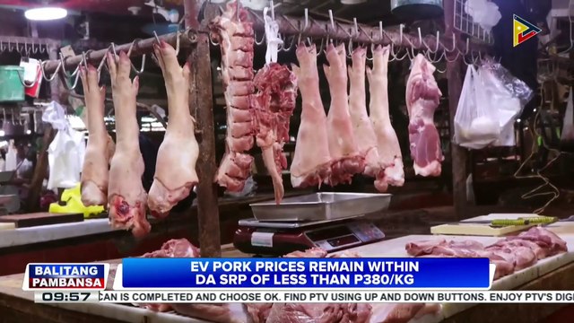 Eastern Visayas pork prices remain within D.A. SRP of less than P380/kg