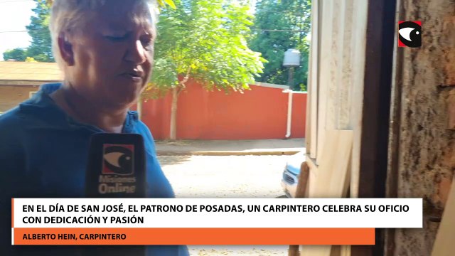En el Día de San José, el Patrono de Posadas, un carpintero celebra su oficio con dedicación y pasión