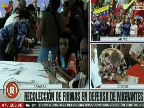 Habitantes de todas las parroquias de Caracas firman en defensa de los migrantes venezolanos