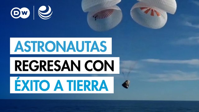 Finaliza la odisea los astronautas sanos y salvos en la Tierra