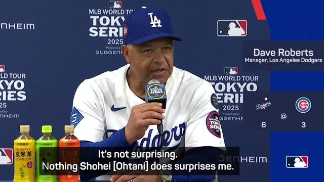 'It's like he's playing a video game' - Dodgers react to Ohtani heroics in Japan
