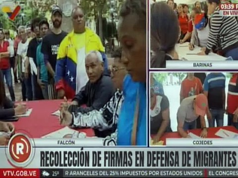 Pueblo falconiano dice presente en la recolección de firmas en defensa de los migrantes venezolanos
