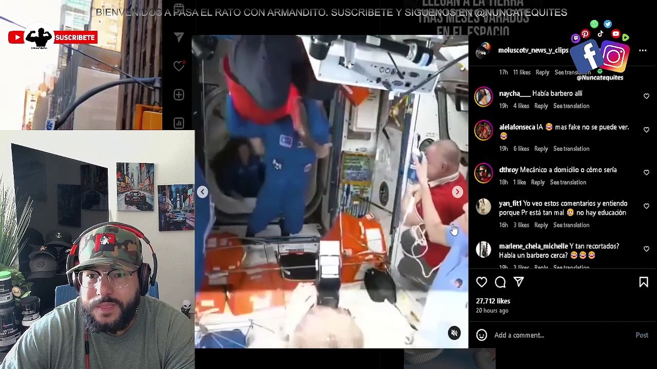 MOMENTO QUE LLEGAN LOS ASTRONAUTAS A LA TIERRA DESPUES DE 9 MESES VARADOS