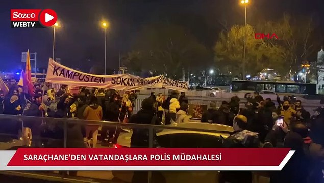 Saraçhane'den vatandaşlara polis müdahalesi