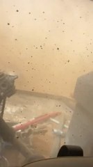 Car Stuck in Texas Dust Storm