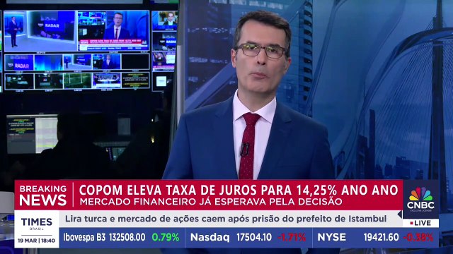 BREAKING NEWS: Copom divulga elevação da taxa Selic em 1 p.p., a 14,25% ao ano