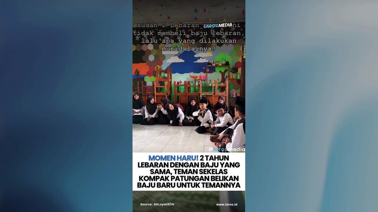 MOMEN HARU! 2 TAHUN LEBARAN DENGAN BAJU YANG SAMA, KOMPAK PATUNGAN BELIKAN BAJU BARU UNTUK TEMANNYA
