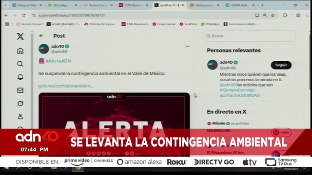 🚨¡Última Hora! Se suspende la contingencia ambiental en el Valle de México