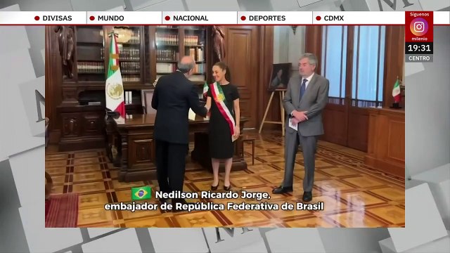 Claudia Sheinbaum recibe cartas credenciales de 23 embajadores, entre ellos el de Canadá