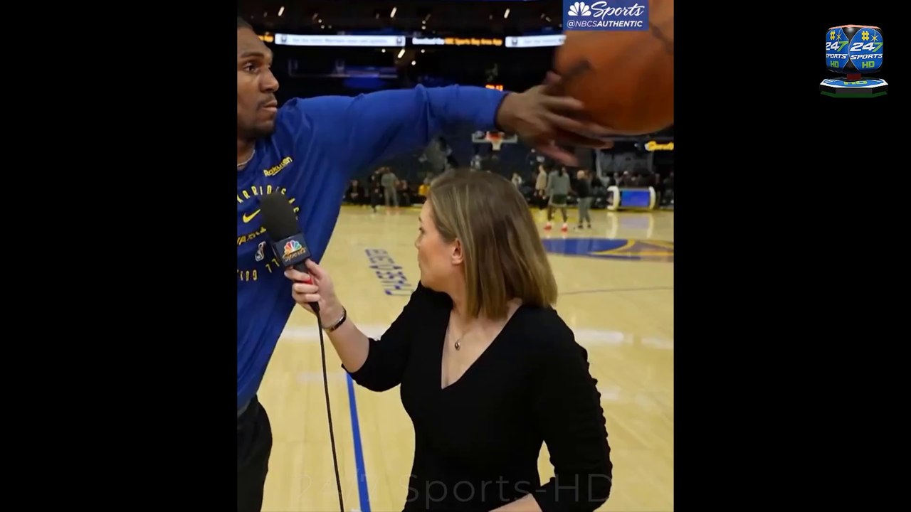 ‘Thank you for saving my life’ – NBA Star Kevon Looney jumps in to help reporter during live TV interview Bizarre Moment: NBA Star Kevon Looney Jumps in to Help the Reporter During a Live TV Interview