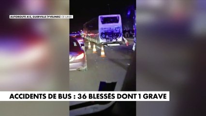 Accidents de bus : 36 blessés dont un grave