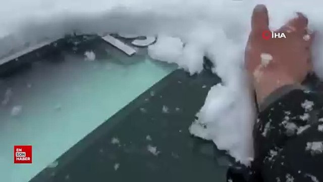 Kars-Ardahan karayolunda yoğun kar yağışı etkili oldu