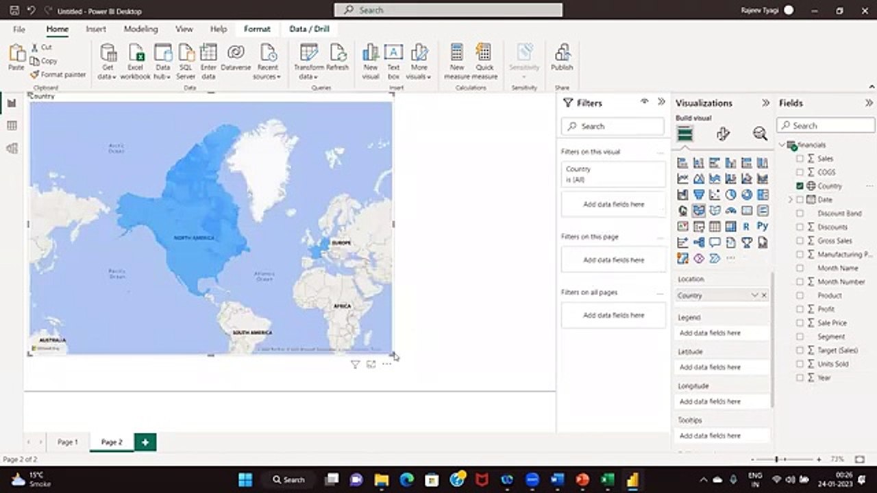 Power BI Filled Map