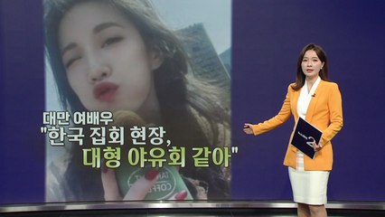 "떡볶이 공짜! 한국 집회는 대형 야유회?" 대만 여배우 철없는 발언 [앵커리포트] / YTN