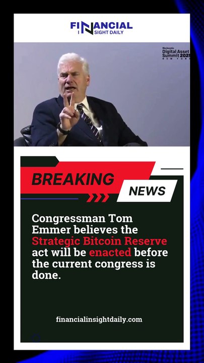 om Emmer believes the Strategic Bitcoin Reserve act will be enacted