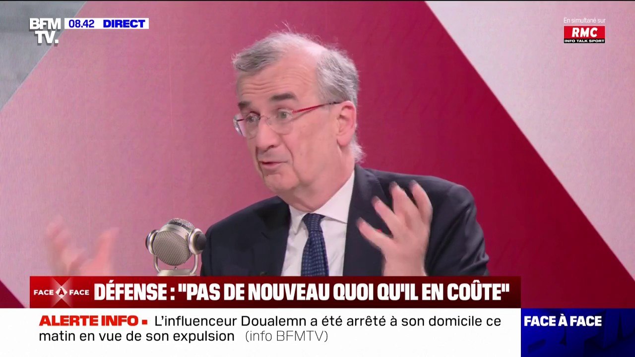 "Nous ne pouvons plus tout nous payer comme avant": pour François Villeroy de Galhau, il faut "faire des choix" entre retraites et défense